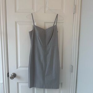 Banana Republic Gray Sheath Dress with Spaghetti Straps